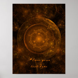 Brons Mandala Bakgrund 001 Poster