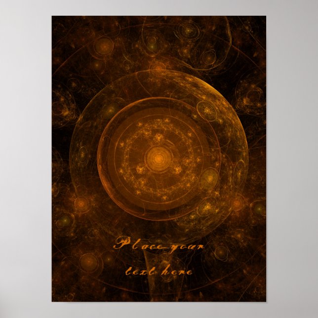 Brons Mandala Bakgrund 001 Poster (Framsidan)