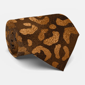 Brons Metallisk Leopardsmink Slips