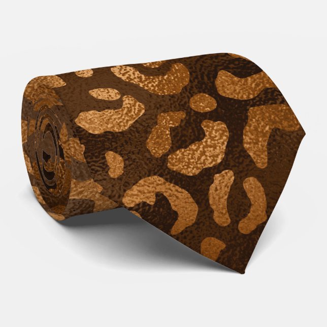 Brons Metallisk Leopardsmink Slips (Rullad)
