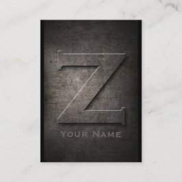 Brons Monogrammed Z visitkortar för metall Visitkort