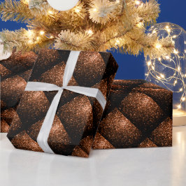 Brons Orange Brun glitter gnistrar mönster Presentpapper