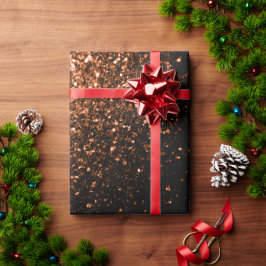 Brons orangebrun kopparfärgade falska glitter gnis presentpapper