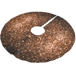 Brons orangebrun kopparfärgade falska glittergnist julgransmatta borstad polyester