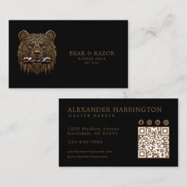 Bronsbjörn Professional Barber Shop Qr-kod Visitkort