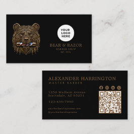 Bronsbjörn Professional Barber Shop Qr-kod Visitkort