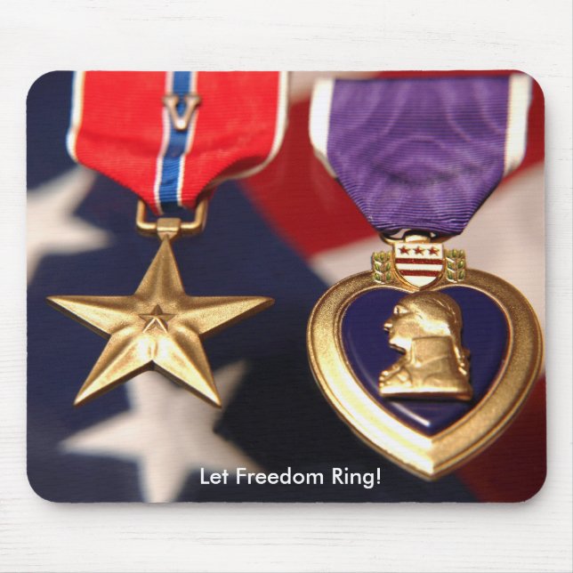 bronsestjärna och lilahjärtamousepad musmatta (Framsidan)