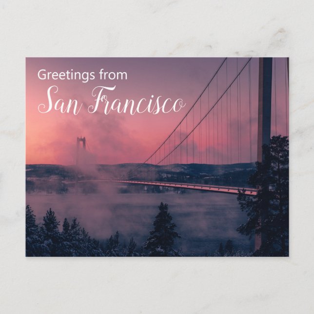 Bronshälsningar från San Francisco  Vykort (Framsida)