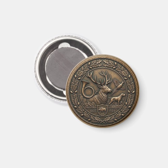 Bronsjaktmotiv Magnet (Front/Back)