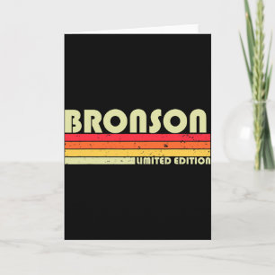 Bronson-gåvanamn Personlig Rollig Retro T-Shirt Kort