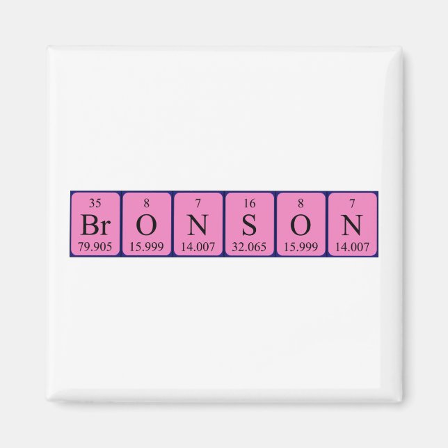 Bronson Periodisk bord namn magnet (Framsidan)