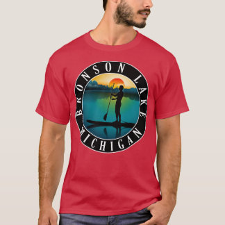 Bronson Sjö Paddleboarding Michigan Sunset T Shirt