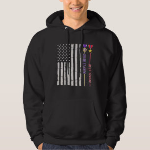 Bronsstjärna Purpurhjärta Medalj Utmärkelse Amerik Hoodie