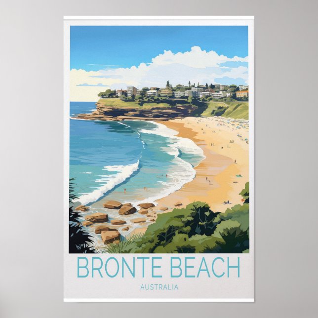 Bronte Beach Resemaljer - Fantastisk Australien Poster (Framsidan)