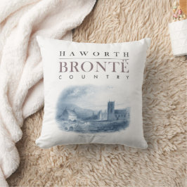 Bronte Land med Haworth Church och Parsonage Kudde