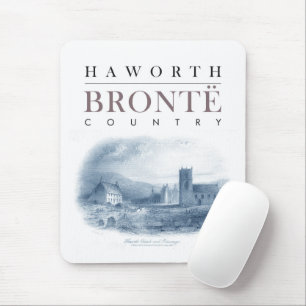 Bronte Land med Haworth Church och Parsonage Musmatta