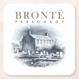Bronte Parsonage Home of the Brontes Underlägg Papper Kvadrat