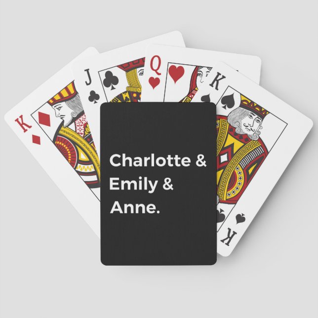 Brontë Sisters I - Charlotte & Emily & Anne Casinokort (Baksidan)