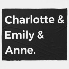 Brontë Sisters I - Charlotte & Emily & Anne Fleecefilt