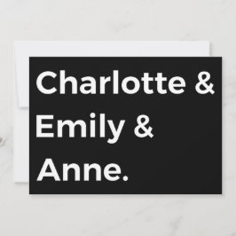 Brontë Sisters I - Charlotte & Emily & Anne Inbjudningar