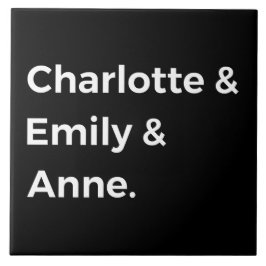 Brontë Sisters I - Charlotte & Emily & Anne Kakelplatta