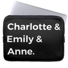 Brontë Sisters I - Charlotte & Emily & Anne Laptop Fodral
