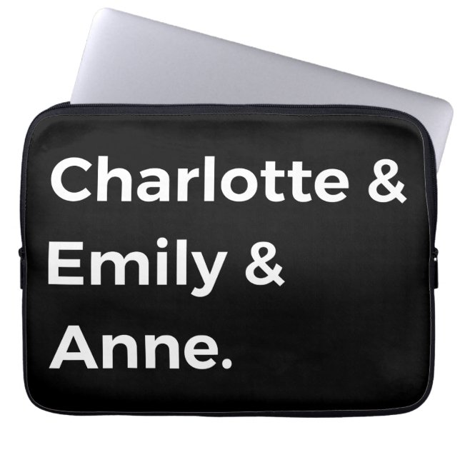 Brontë Sisters I - Charlotte & Emily & Anne Laptop Fodral (Framsidan)