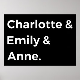 Brontë Sisters I - Charlotte & Emily & Anne Poster