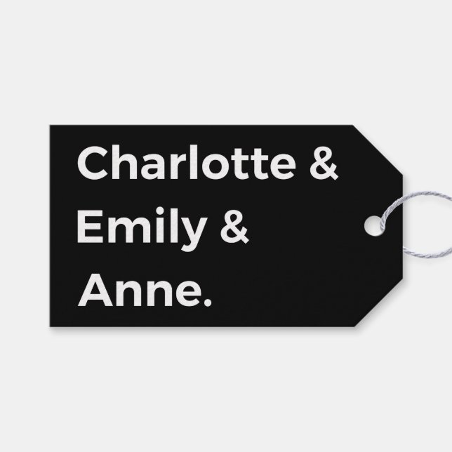 Brontë Sisters I - Charlotte & Emily & Anne Presentetikett (Framsidan (Horisontell))