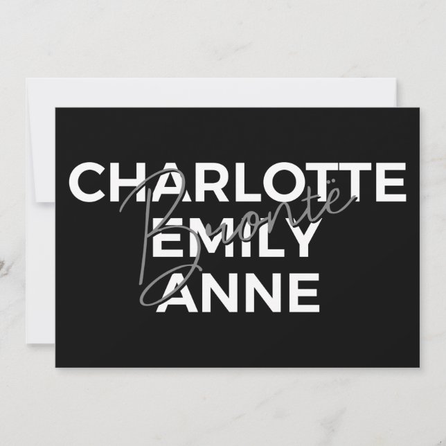 Brontë Sisters II - Charlotte & Emily & Anne Inbjudningar (Framsida)