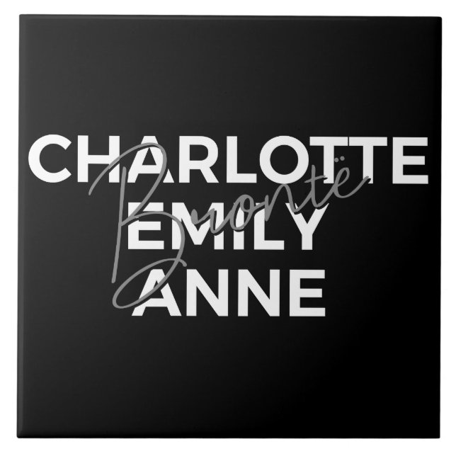 Brontë Sisters II - Charlotte & Emily & Anne Kakelplatta (Framsidan)