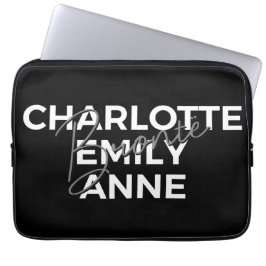 Brontë Sisters II - Charlotte & Emily & Anne Laptop Fodral