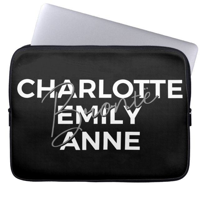 Brontë Sisters II - Charlotte & Emily & Anne Laptop Fodral (Framsidan)