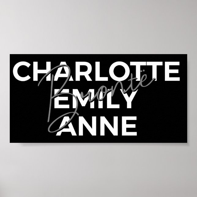 Brontë Sisters II - Charlotte & Emily & Anne Poster (Framsidan)