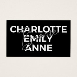 Brontë Sisters II - Charlotte & Emily & Anne Visitkort