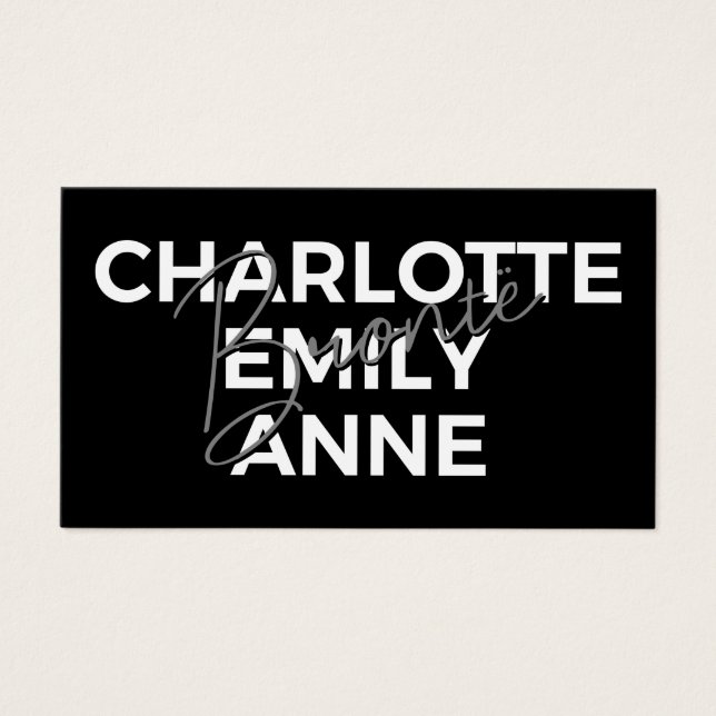 Brontë Sisters II - Charlotte & Emily & Anne Visitkort (Framsidan)