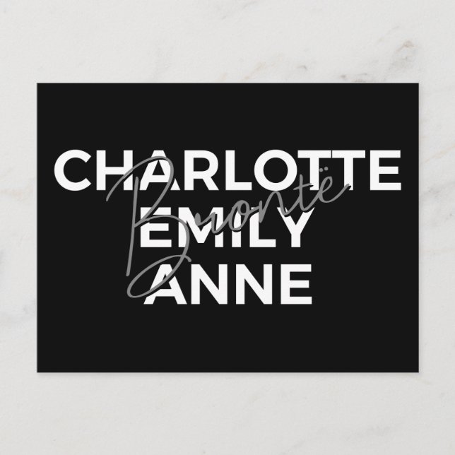 Brontë Sisters II - Charlotte & Emily & Anne Vykort (Framsida)