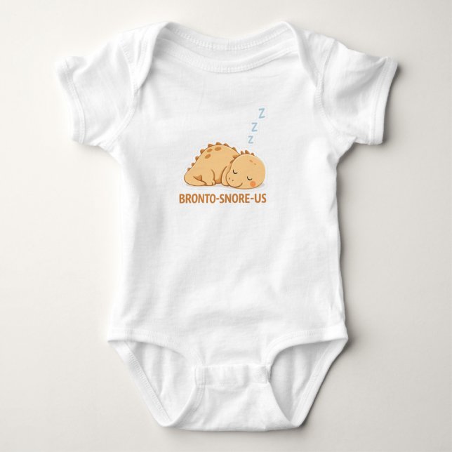 Bronto snore us Cute Dino Pun – Funny Kawaii Dinos T Shirt (Framsida)