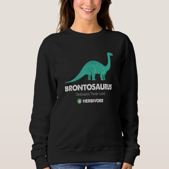 Brontosaurus ApatosaurusThunder Lizard Dinosaur T Shirt (Framsida)