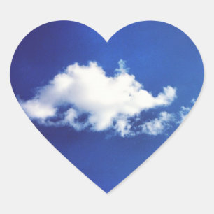 Brontosaurus Cloud Heart Stickers Hjärtformat Klistermärke
