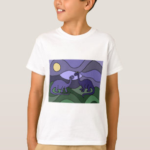 Brontosaurus Dinosaur Art Tee Shirt