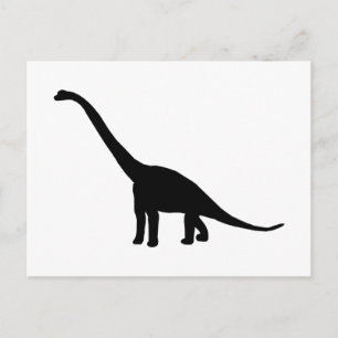 Brontosaurus Dinosaur Shadow Dino Vykort