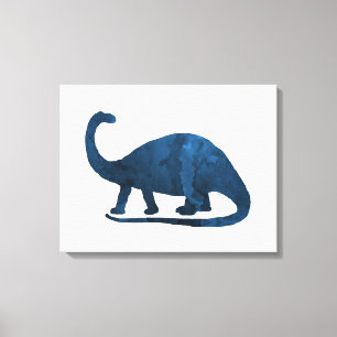 Brontosaurus - flottblått - Dinosaur Canvastryck