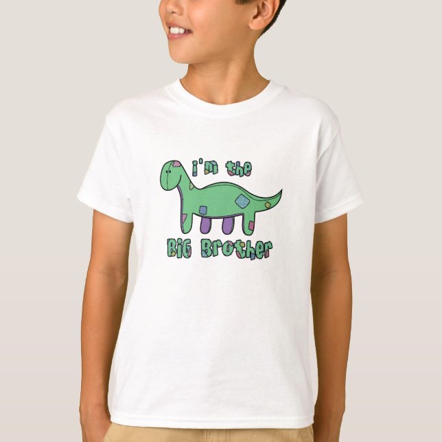 Brontosaurus Jag är Big Brother TShirt Tee Shirt (Framsida)