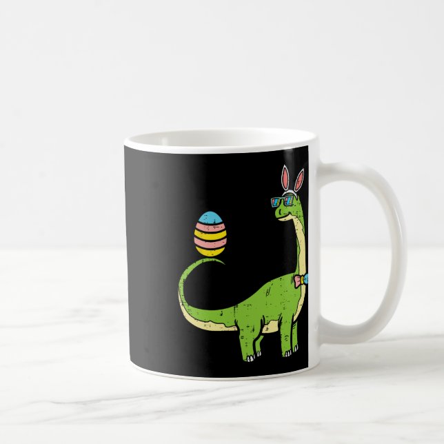 Brontosaurus Kaninöron Ägg Påsk Dag Dinosaurie Di Kaffemugg (Höger)