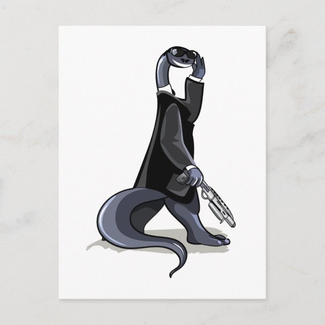 Brontosaurus Klädd Som En Filmkaraktär. Vykort (Framsida)