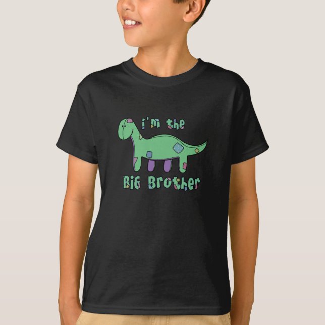 Brontosaurus mig förmiddag den mörka T skjortan T-shirt (Framsida)