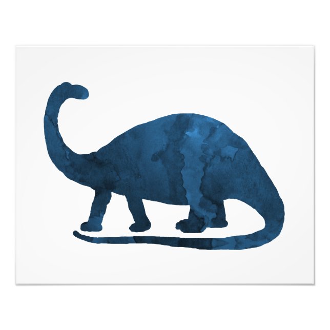 Brontosaurus - Navy Blue - Dinosaur Fototryck (Framsidan)