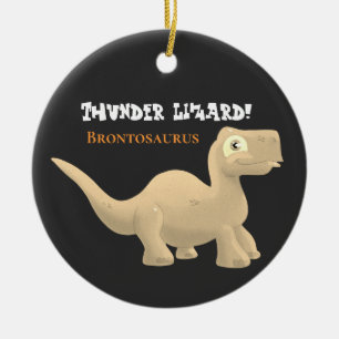 Brontosaurus och T-Rex keramiska prydnadsföremål Julgransprydnad Keramik