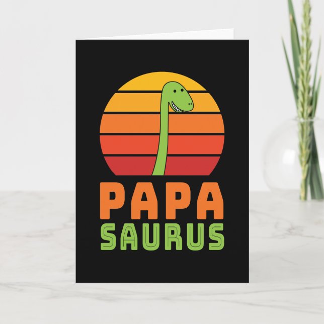 Brontosaurus Papasaurus Dinosaur Fars Dag Kort (Framsida)